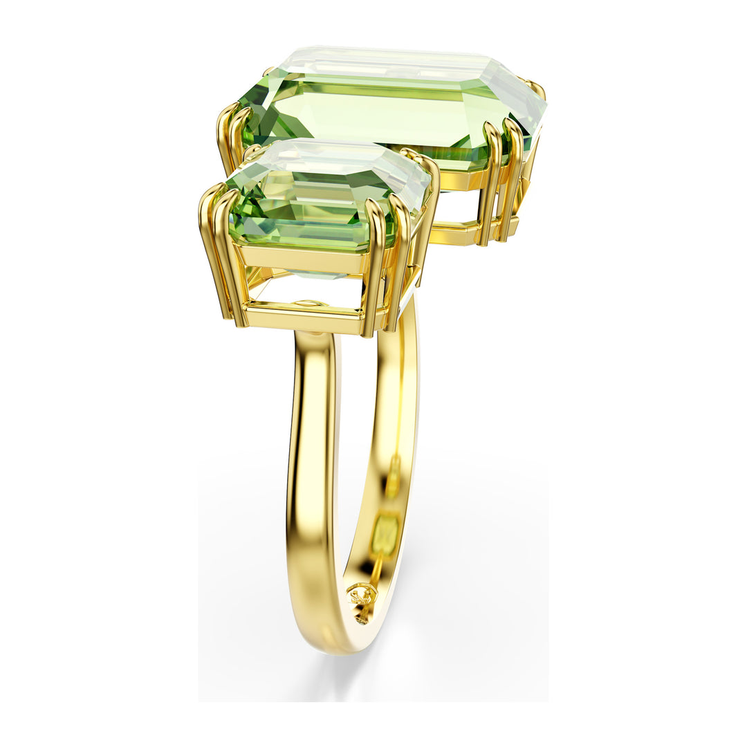 Niche Jewellery Swarovski Millenia Octagon Cut Green Gold Tone Plated detail