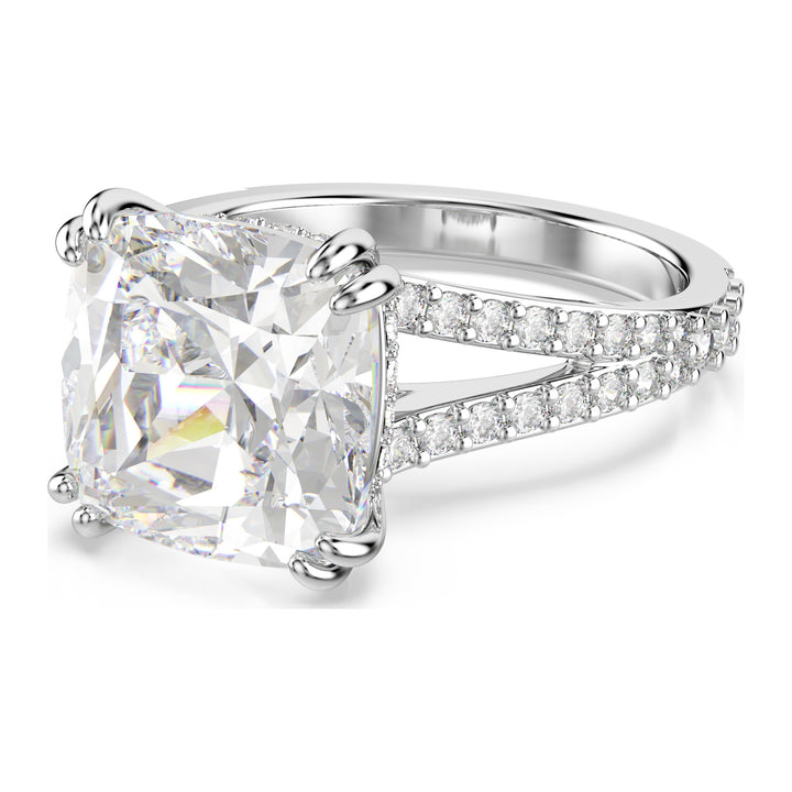 Niche Jewellery Swarovski Constella Cocktail Ring Square Cut Pavé White Rhodium Plated