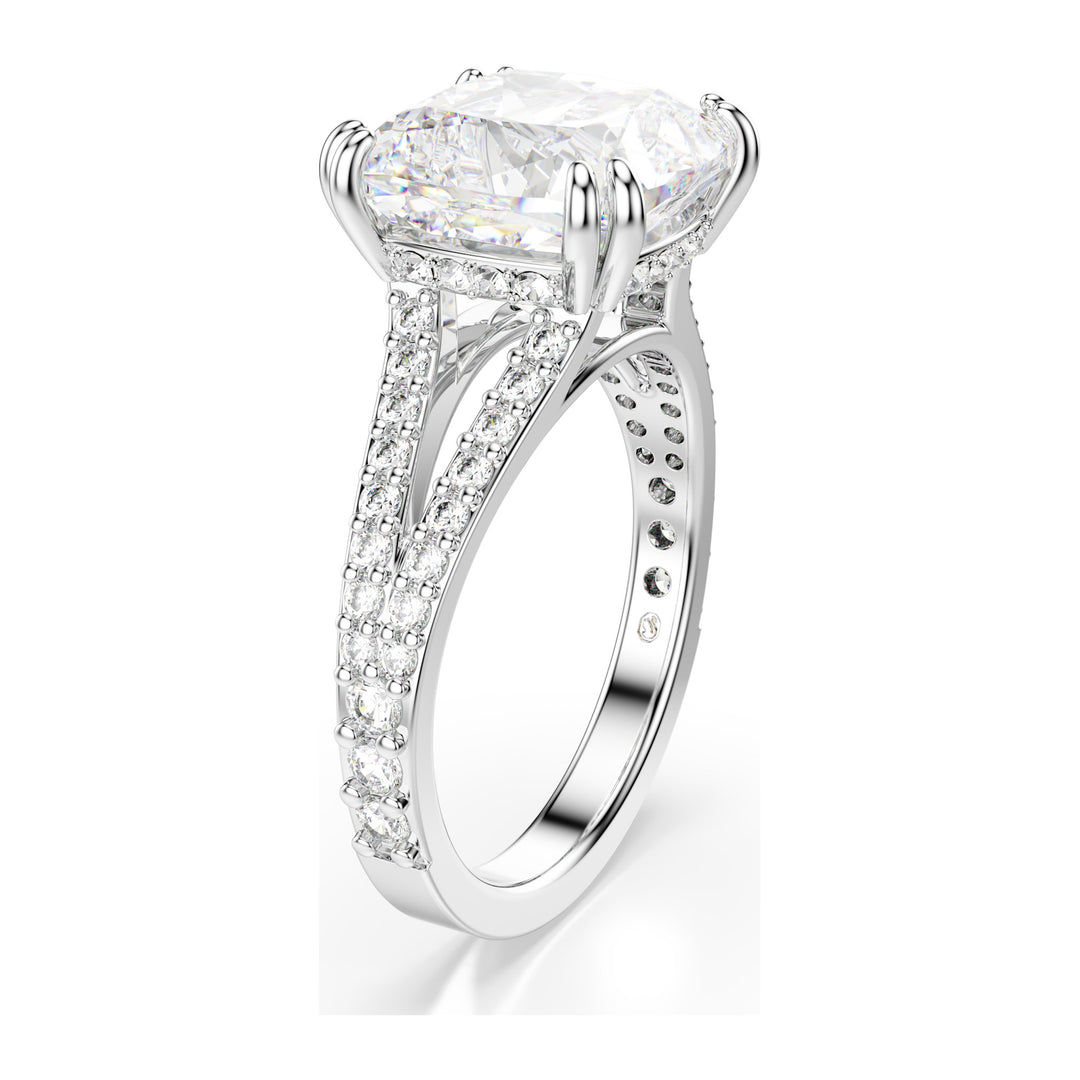 Niche Jewellery Swarovski Constella Cocktail Ring Square Cut Pavé White Rhodium Plated detail