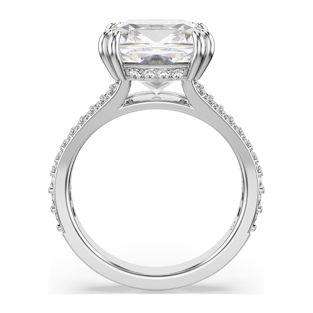 Niche Jewellery Swarovski Constella Cocktail Ring Square Cut Pavé White Rhodium Plated detail