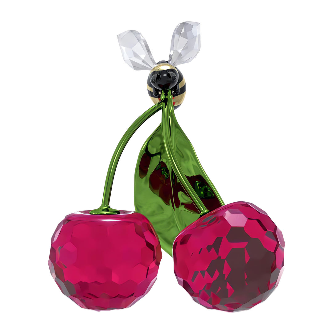 Niche Jewellery Swarovski Crystal Idyllia Bee and Cherry detail