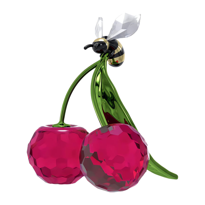 Niche Jewellery Swarovski Crystal Idyllia Bee and Cherry detail