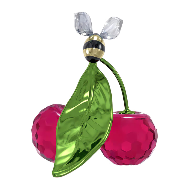 Niche Jewellery Swarovski Crystal Idyllia Bee and Cherry detail