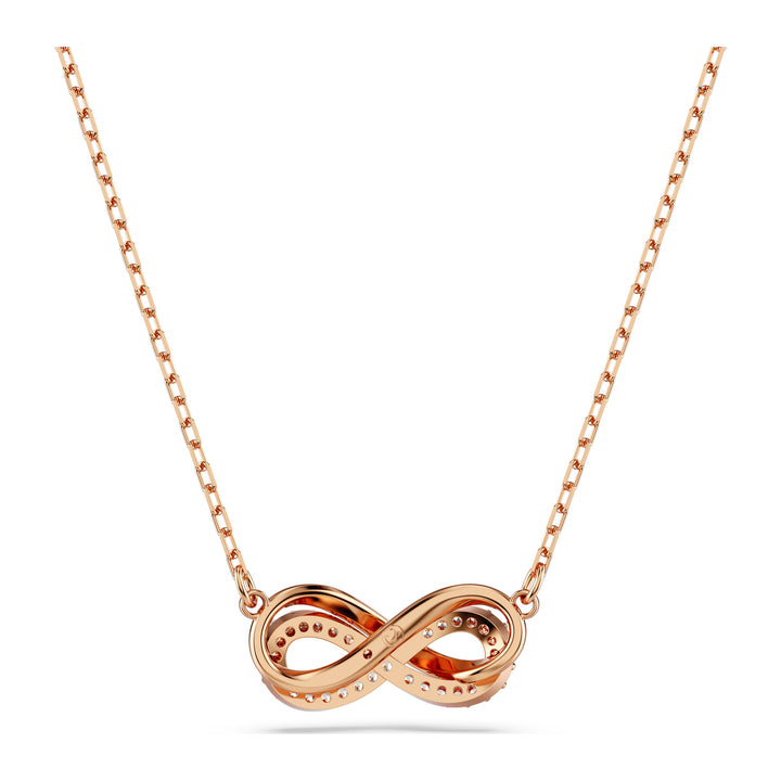Niche Jewellery Swarovski Hyperbola Pendant Pavé Infinity White Rose Tone Plated detail