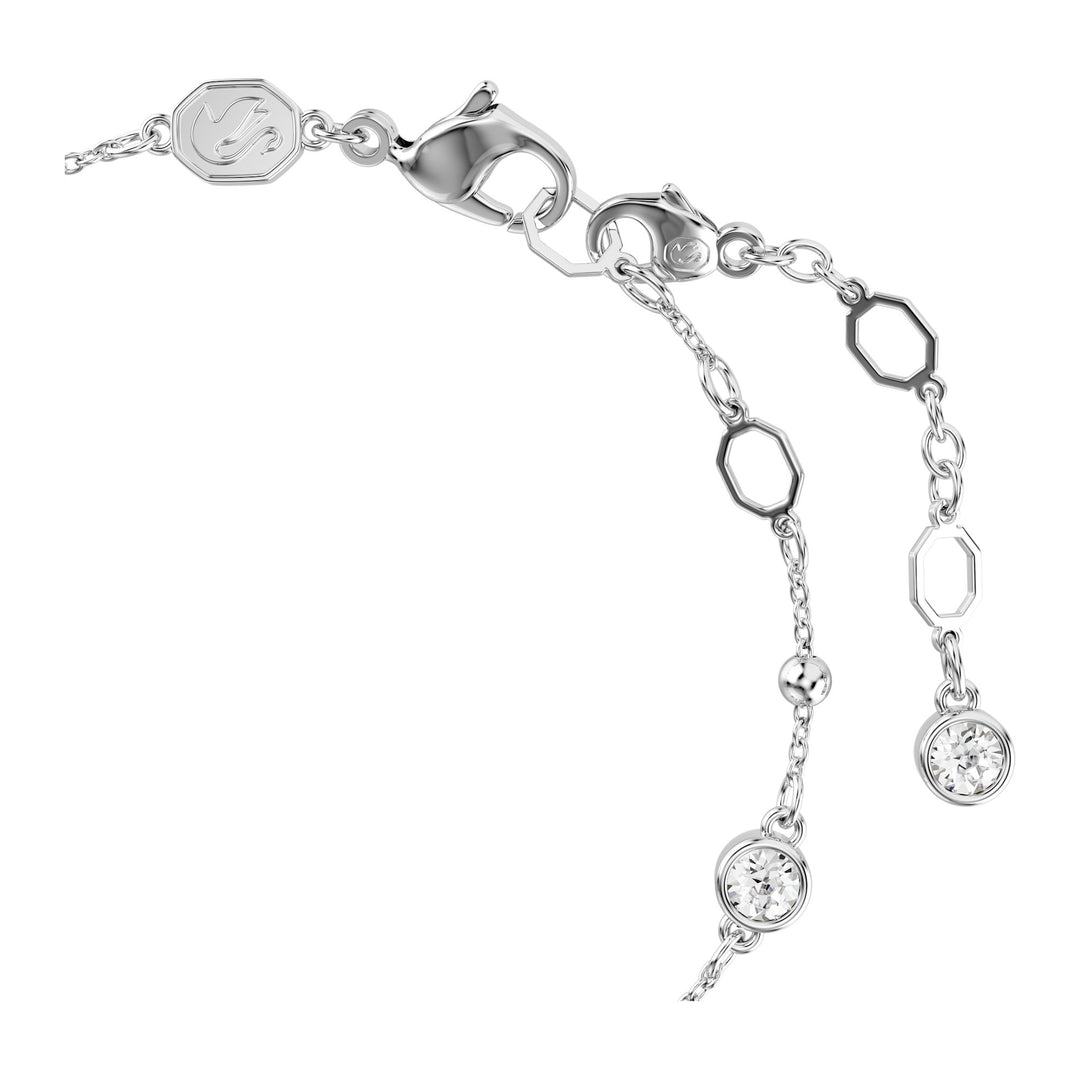 Niche Jewellery Swarovski Imber Bracelet Round Cut - White with Rhodium Plating detail