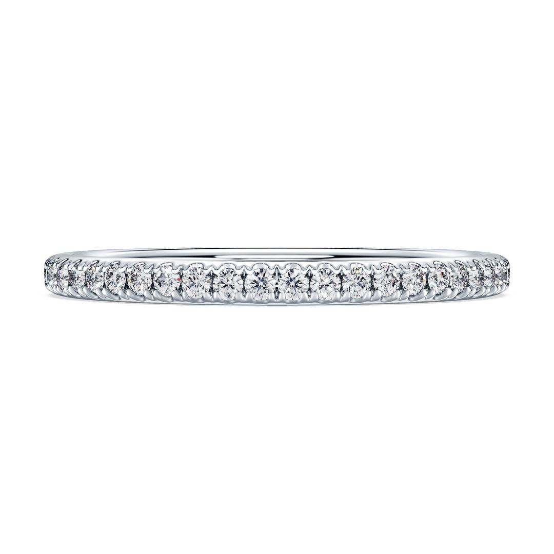 Niche Jewellery Swarovski Eternity Band Ring Lab-Grown Diamonds 0.2ct Round Shape 18K White Gold detail