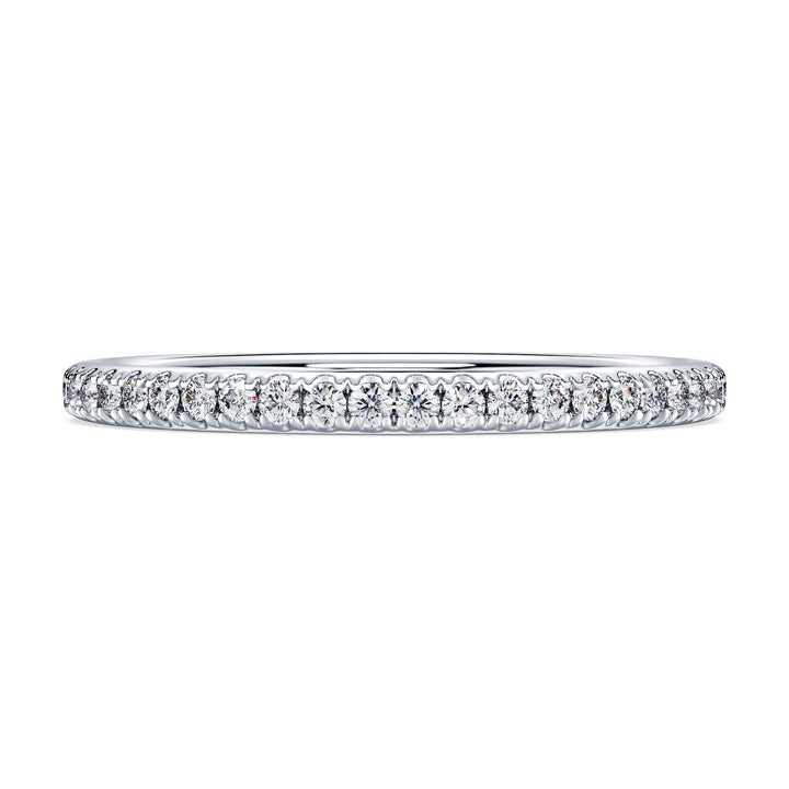 Niche Jewellery Swarovski Eternity Band Ring Lab-Grown Diamonds 0.2ct Round Shape 18K White Gold detail