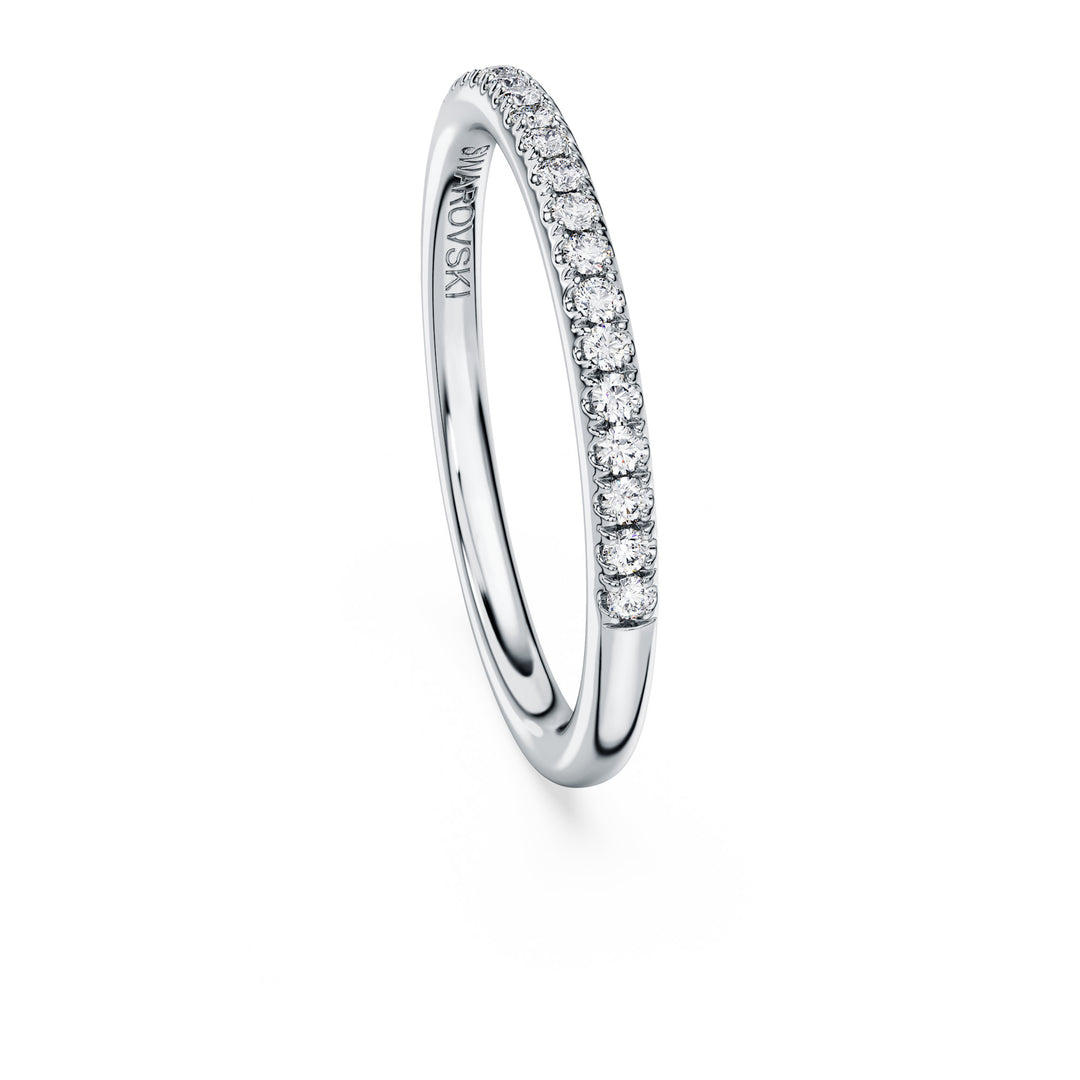 Niche Jewellery Swarovski Eternity Band Ring Lab-Grown Diamonds 0.2ct Round Shape 18K White Gold detail