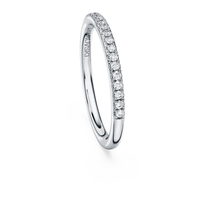 Niche Jewellery Swarovski Eternity Band Ring Lab-Grown Diamonds 0.2ct Round Shape 18K White Gold detail