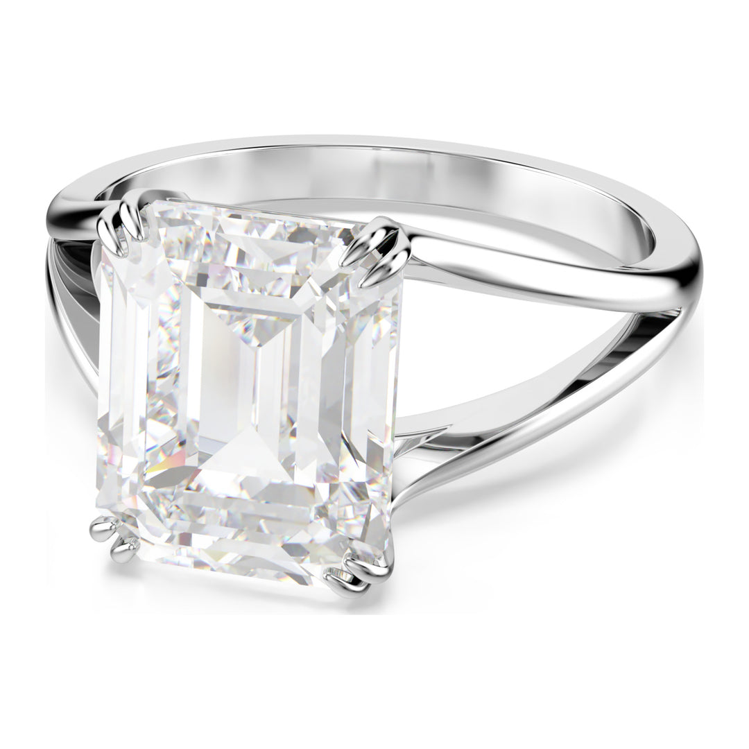 Niche Jewellery Swarovski Stilla Cocktail Ring Octagon Cut White Rhodium Plated
