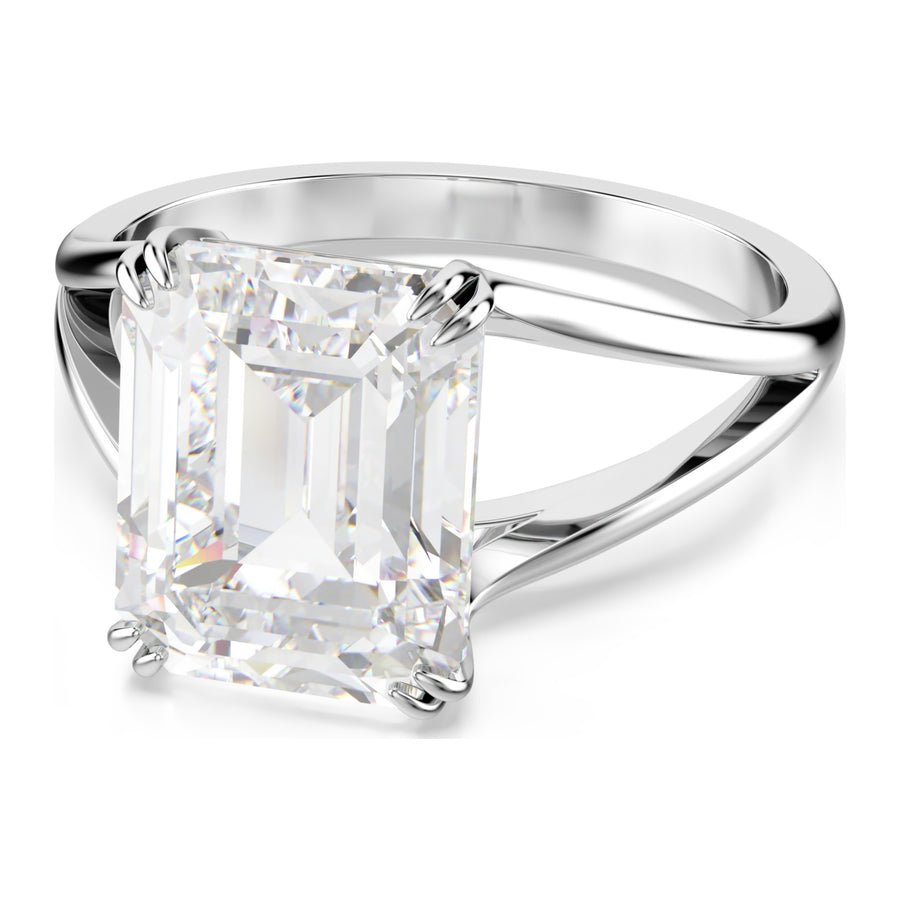 Niche Jewellery Swarovski Stilla Cocktail Ring Octagon Cut White Rhodium Plated