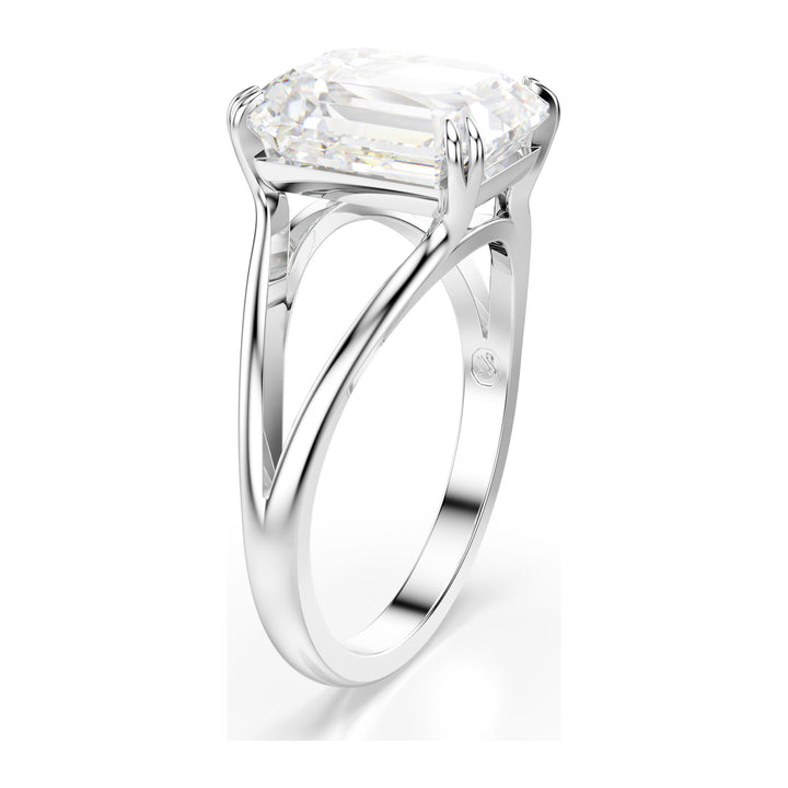 Niche Jewellery Swarovski Stilla Cocktail Ring Octagon Cut White Rhodium Plated detail