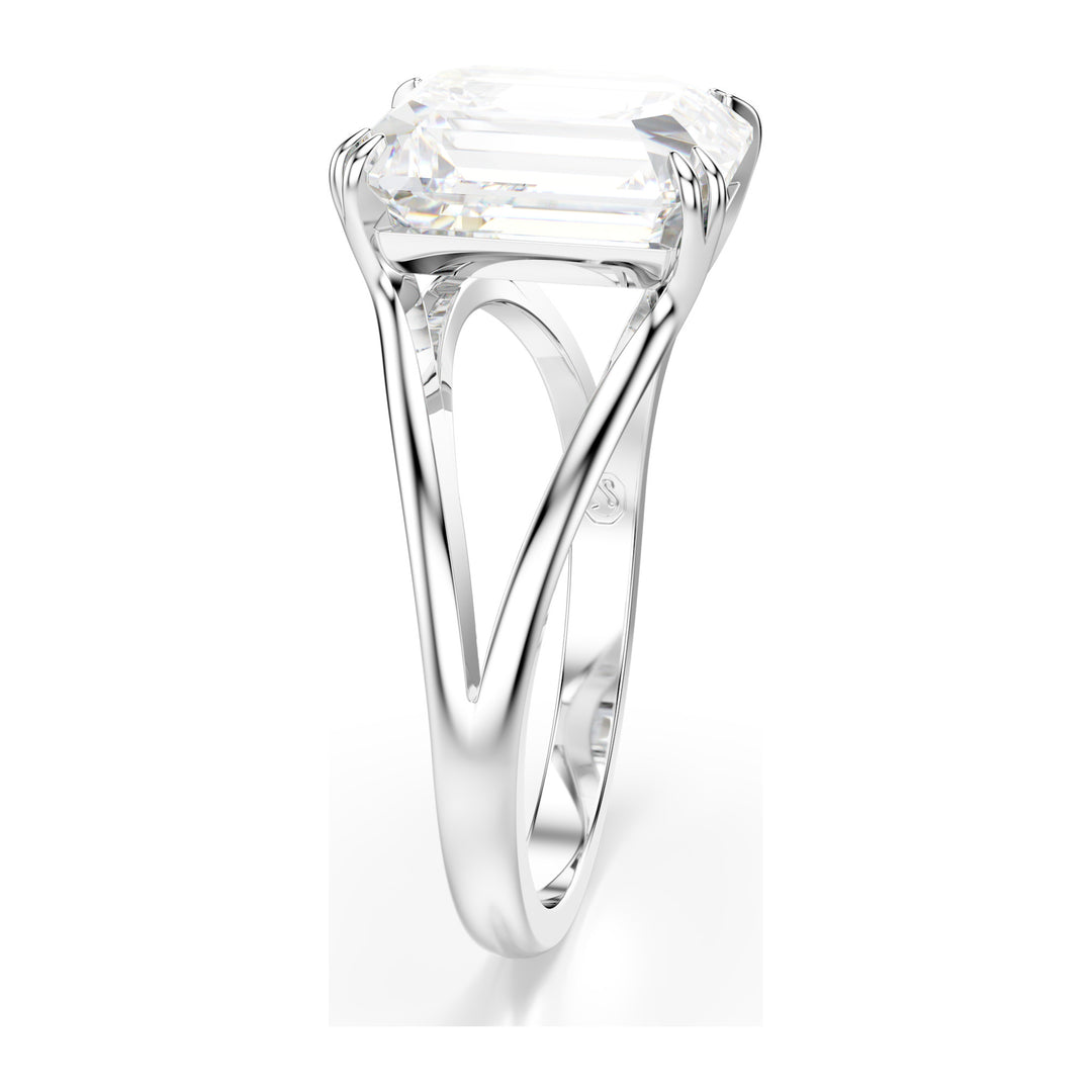 Niche Jewellery Swarovski Stilla Cocktail Ring Octagon Cut White Rhodium Plated detail