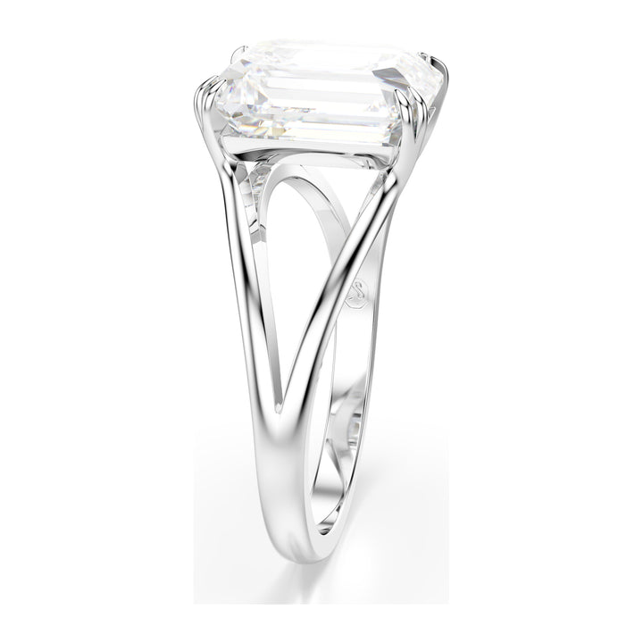 Niche Jewellery Swarovski Stilla Cocktail Ring Octagon Cut White Rhodium Plated detail