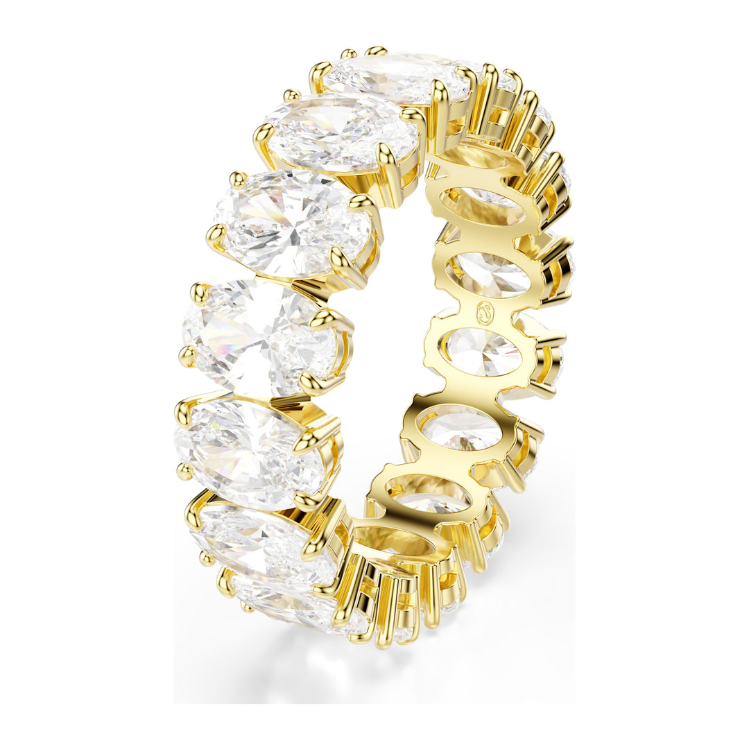Niche Jewellery Swarovski Matrix Ring Oval Cut White Gold Tone Plated detail