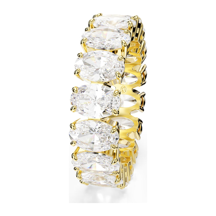 Niche Jewellery Swarovski Matrix Ring Oval Cut White Gold Tone Plated detail