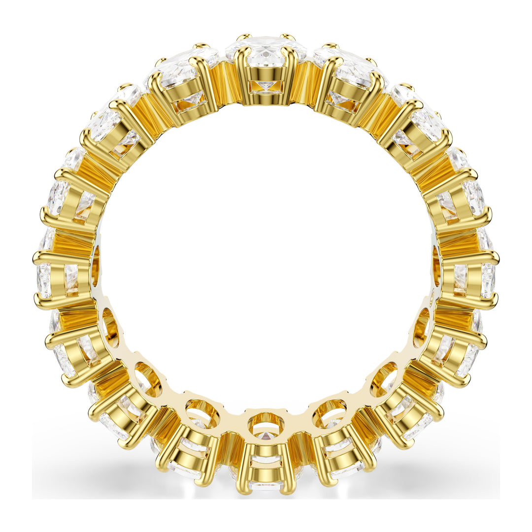 Niche Jewellery Swarovski Matrix Ring Oval Cut White Gold Tone Plated detail