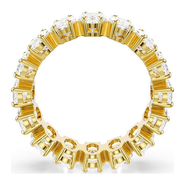 Niche Jewellery Swarovski Matrix Ring Oval Cut White Gold Tone Plated detail