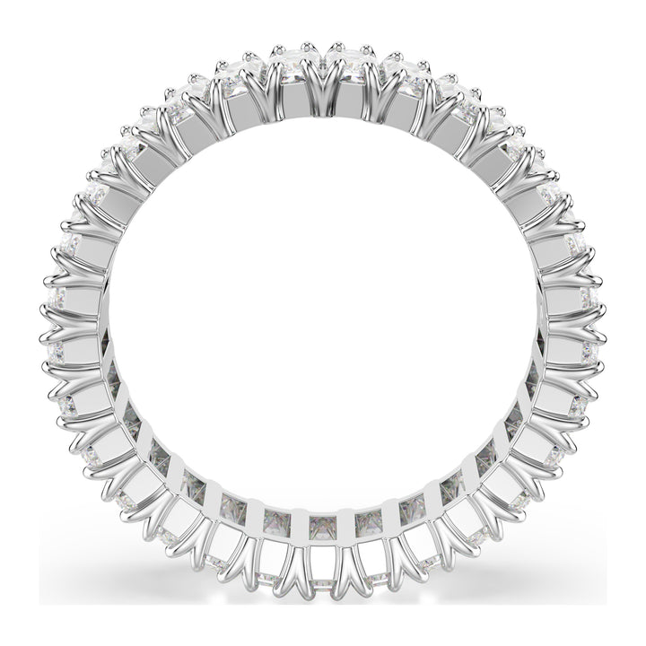 Niche Jewellery Swarovski Matrix Ring Baguette Cut White with Silver Tone Finish detail