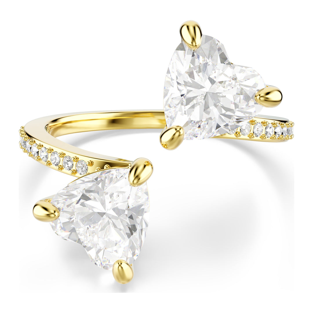 Niche Jewellery Swarovski Mesmera Open Ring Heart Cut - White, with Gold Tone Plating