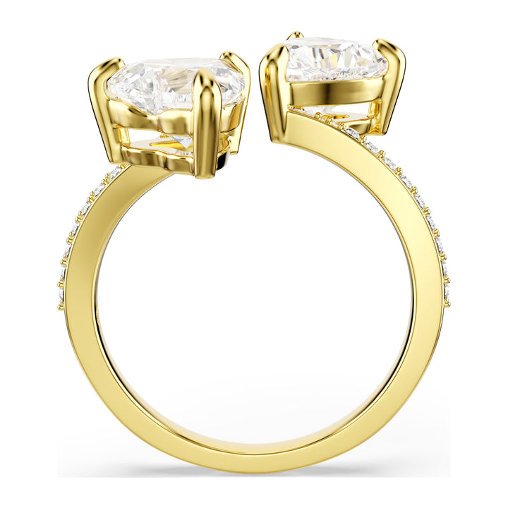 Niche Jewellery Swarovski Mesmera Open Ring Heart Cut - White, with Gold Tone Plating detail