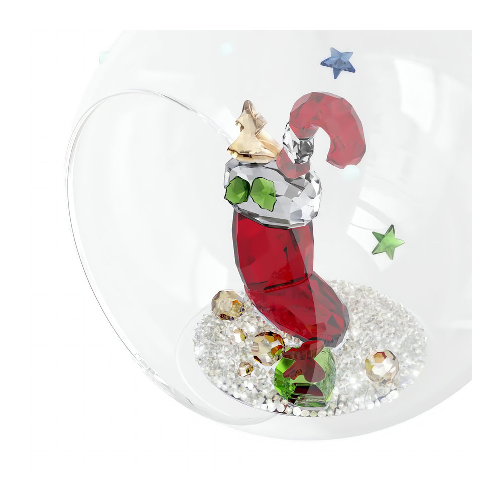 Niche Jewellery Swarovski Crystal Holiday Cheers Stocking and Candy Ball Ornament detail