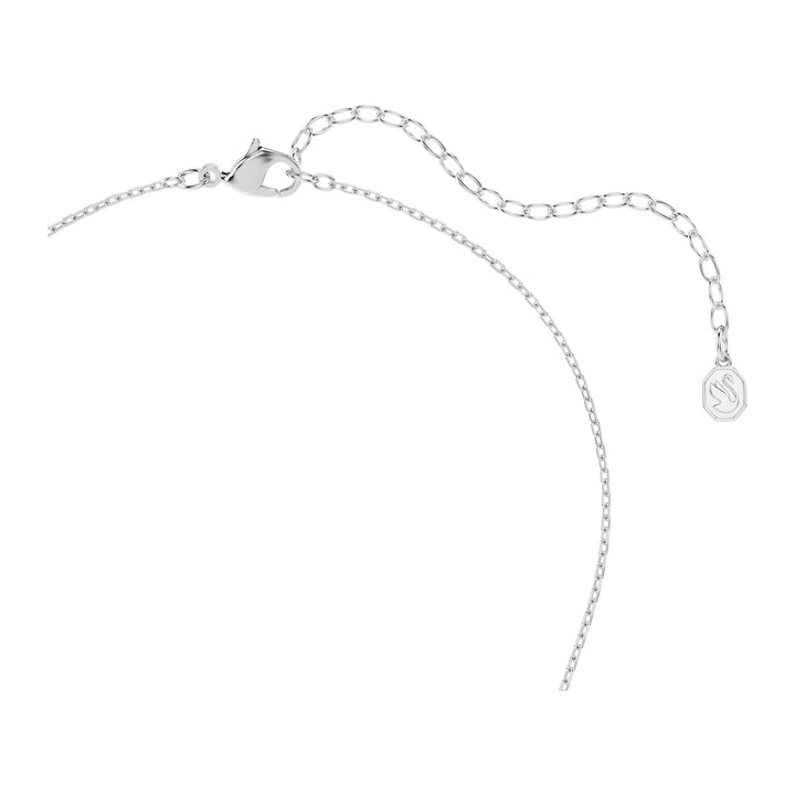 Niche Jewellery Swarovski Symbolica Pendant Crystal Pearl Round Cut Pavé Horseshoe White Rhodium Plated detail