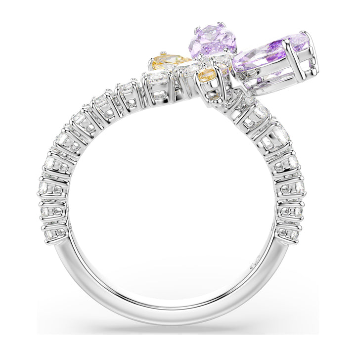Niche Jewellery Swarovski x Ariana Grande Motif Ring Mixed Cuts Dragonfly - Multicolored with Rhodium Plating detail