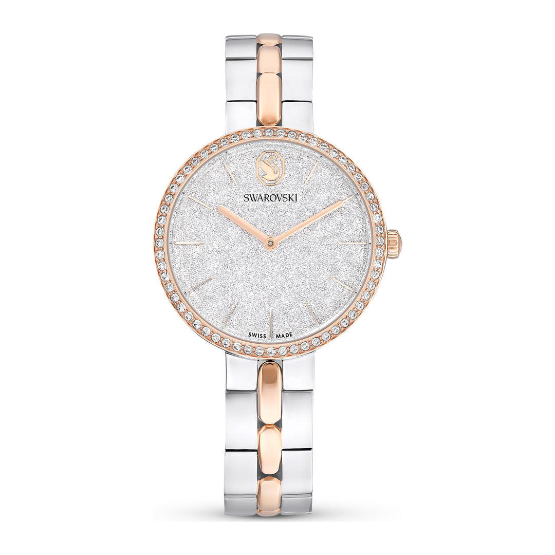 Niche Jewellery Swarovski Cosmopolitan Watch Swiss Made Metal Bracelet Silver Tone Mixed Metal Finish