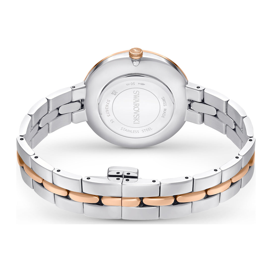Niche Jewellery Swarovski Cosmopolitan Watch Swiss Made Metal Bracelet Silver Tone Mixed Metal Finish detail