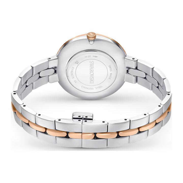 Niche Jewellery Swarovski Cosmopolitan Watch Swiss Made Metal Bracelet Silver Tone Mixed Metal Finish detail
