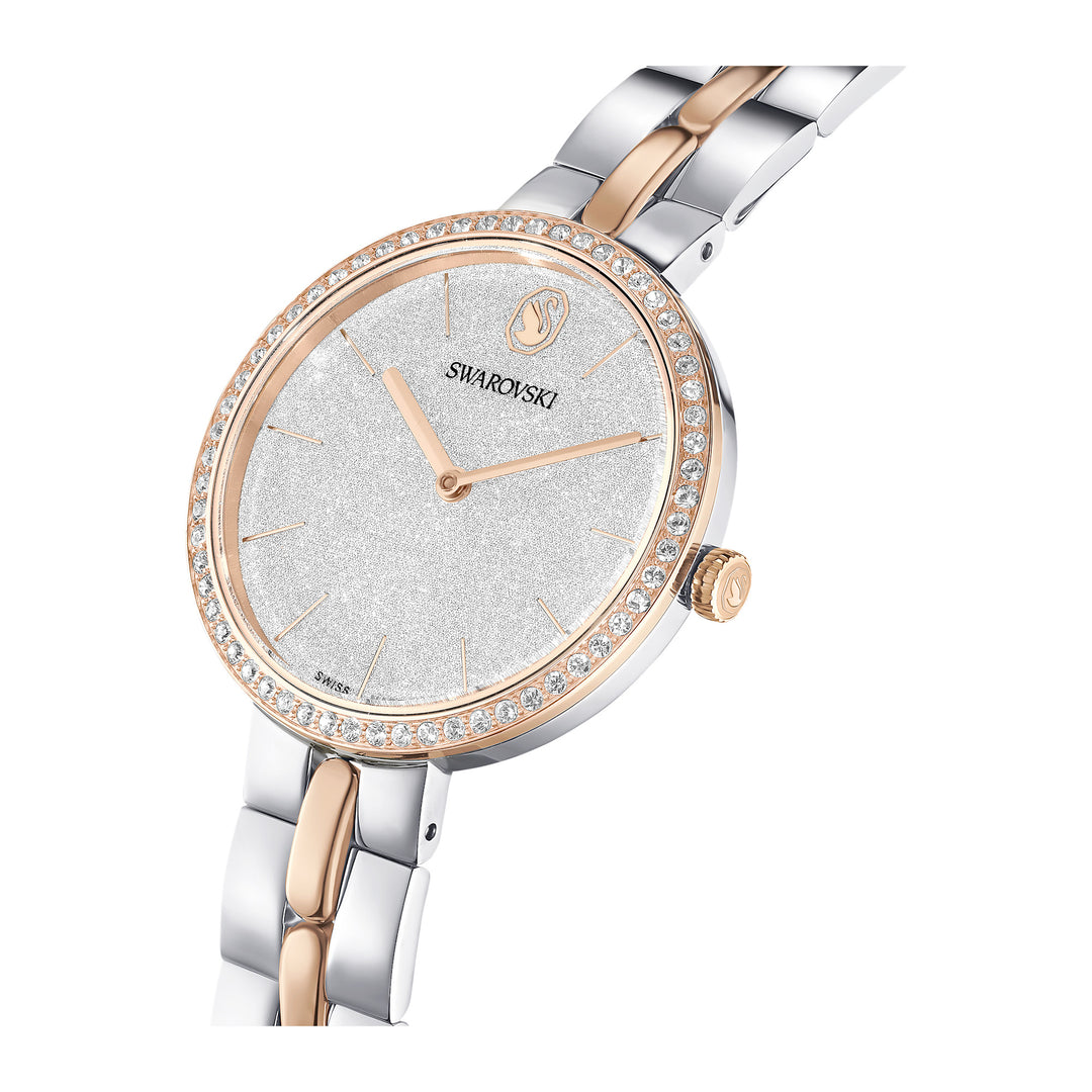 Niche Jewellery Swarovski Cosmopolitan Watch Swiss Made Metal Bracelet Silver Tone Mixed Metal Finish detail