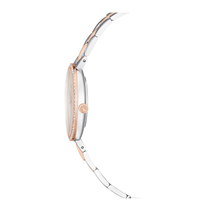 Niche Jewellery Swarovski Cosmopolitan Watch Swiss Made Metal Bracelet Silver Tone Mixed Metal Finish detail