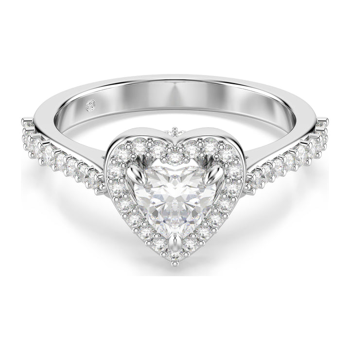 Niche Jewellery Swarovski Una Angelic Motif Ring Mixed Cuts Heart White Rhodium Plated