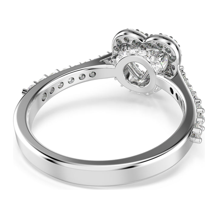 Niche Jewellery Swarovski Una Angelic Motif Ring Mixed Cuts Heart White Rhodium Plated detail