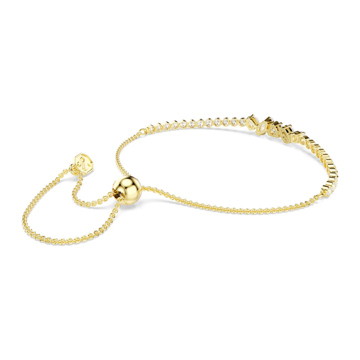 Niche Jewellery Swarovski Mesmera Bracelet Mixed Cuts - White with 18k Gold Finish detail