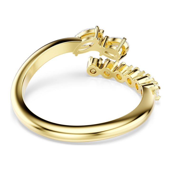 Niche Jewellery Swarovski Mesmera Open Ring Mixed cuts - White 18K Gold Finish detail