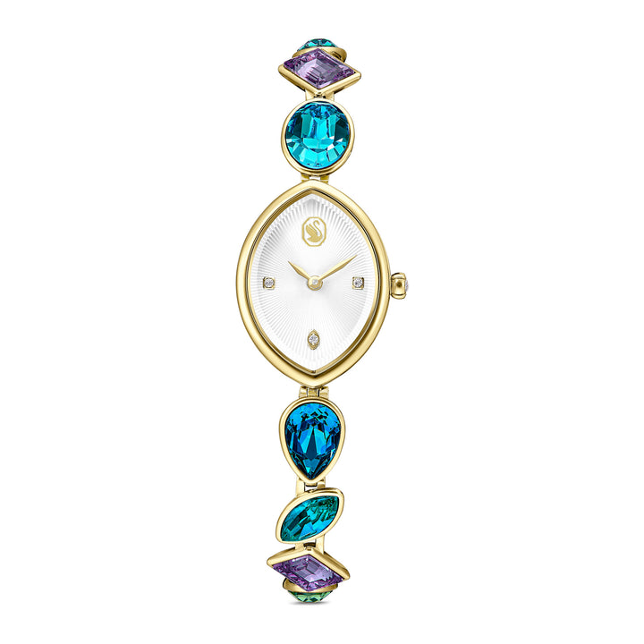 Niche Jewellery Swarovski Gema Watch Crystal Bracelet Gold Tone with Gold Tone Finish