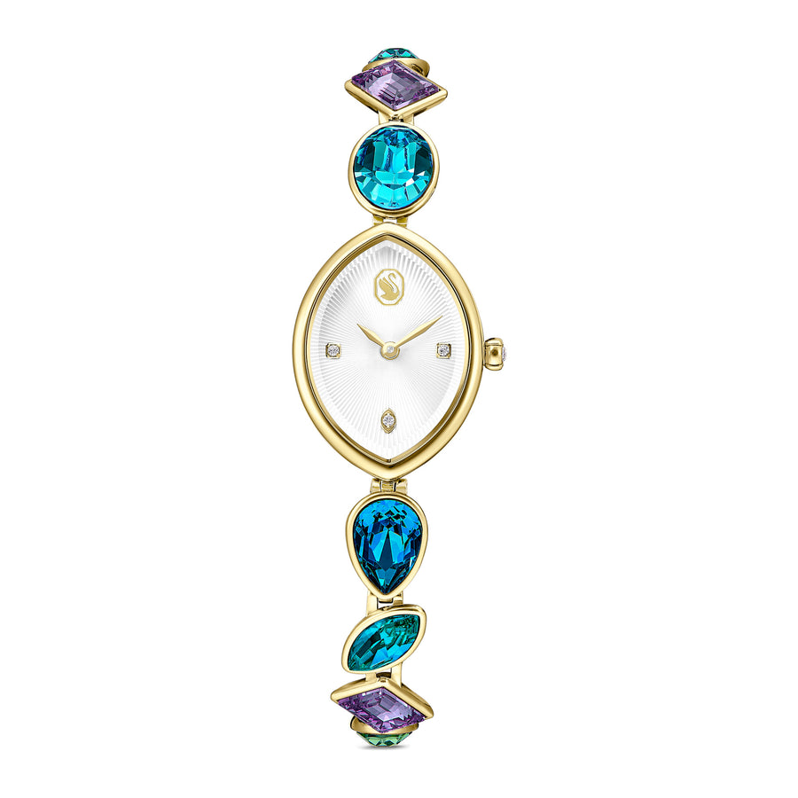 Niche Jewellery Swarovski Gema Watch Crystal Bracelet Gold Tone with Gold Tone Finish
