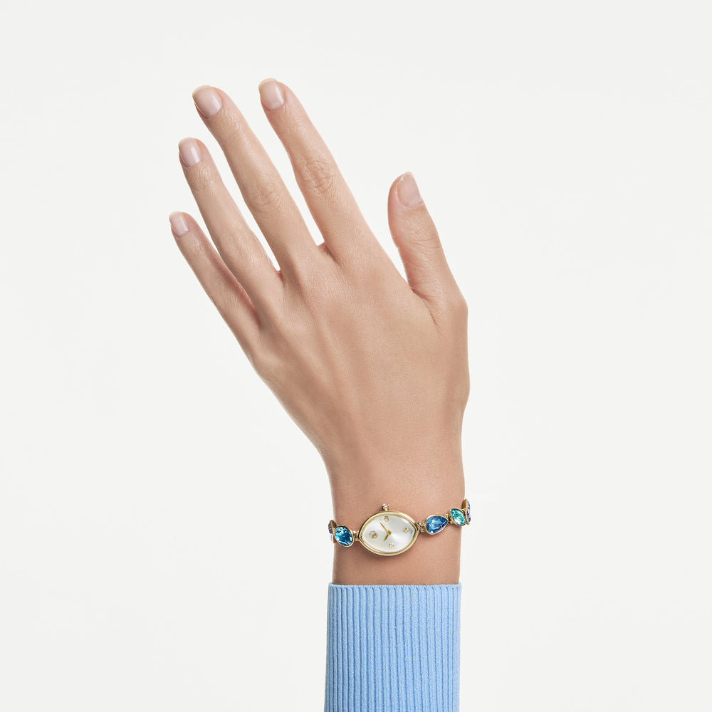 Niche Jewellery Swarovski Gema Watch Crystal Bracelet Gold Tone with Gold Tone Finish detail