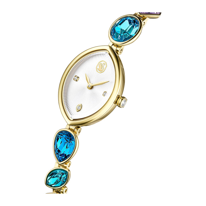 Niche Jewellery Swarovski Gema Watch Crystal Bracelet Gold Tone with Gold Tone Finish detail