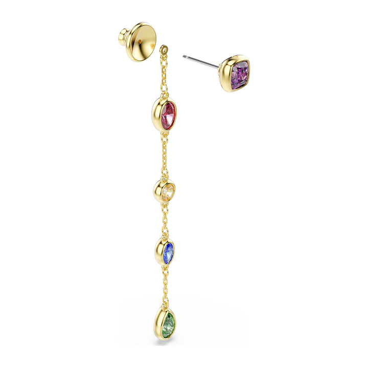 Niche Jewellery Swarovski Imber Drop Earrings Mixed Cuts - Multicoloured 18K Gold Finish detail