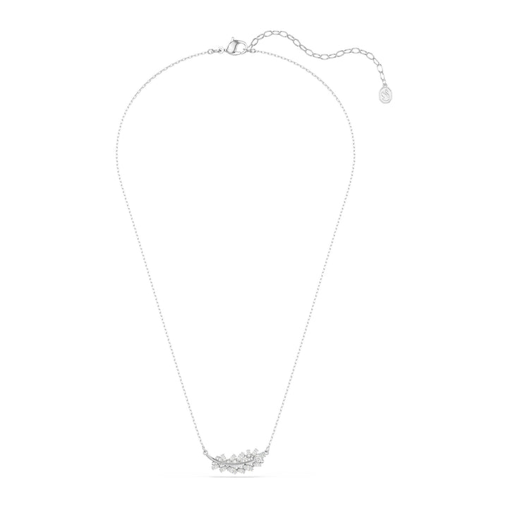 Niche Jewellery Swarovski Vienna Pendant Mixed Cuts Feather - White with Rhodium Plating detail