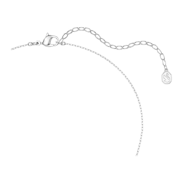 Niche Jewellery Swarovski Vienna Pendant Mixed Cuts Feather - White with Rhodium Plating detail