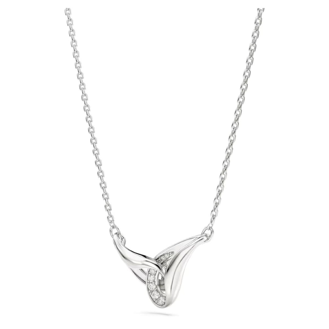 Swarovski Classica Pendant Round Cut Interlocking - White Sterling Silver