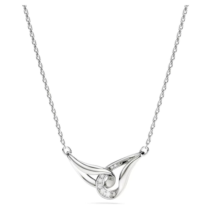 Swarovski Classica Pendant Round Cut Interlocking - White Sterling Silver