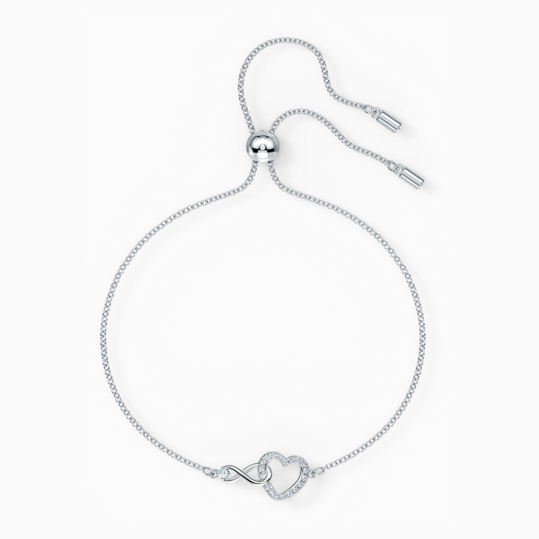 Swarovski Infinity Heart Bracelet - Rhodium Plated - 5524421