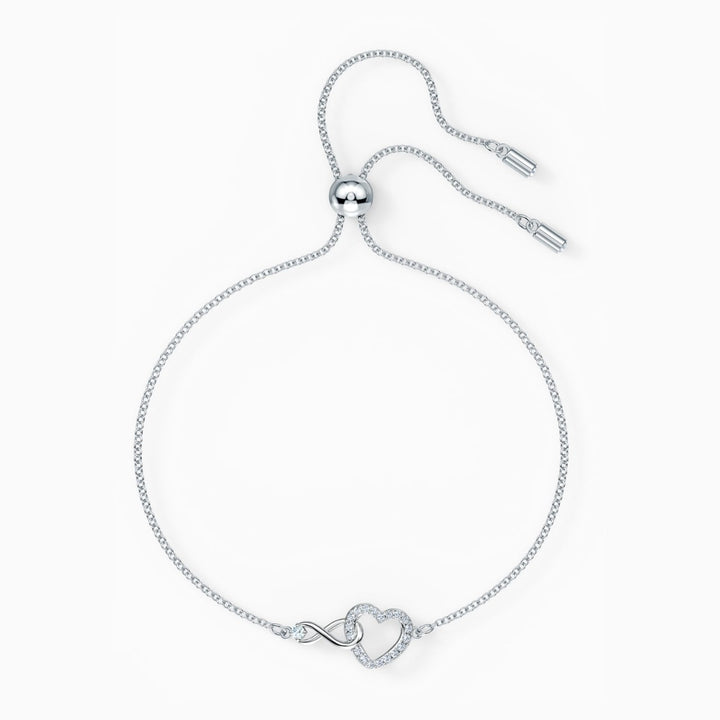 Swarovski Infinity Heart Bracelet - Rhodium Plated - 5524421