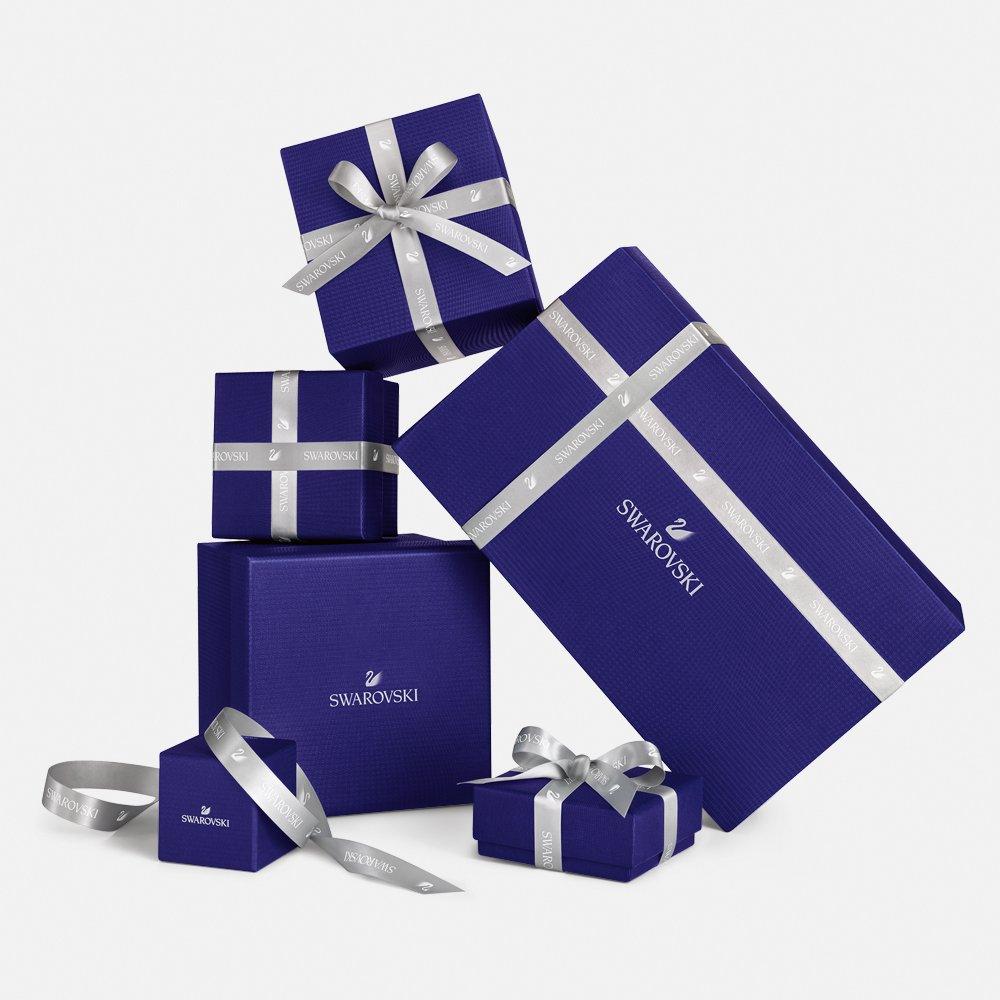 Swarovski Attract Cocktail Ring - Blue with Rhodium Plating