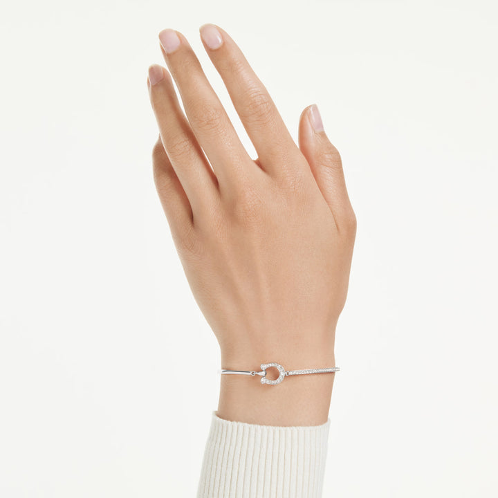 Swarovski Symbolica Bracelet Pavé Horseshoe White with Rhodium Plating